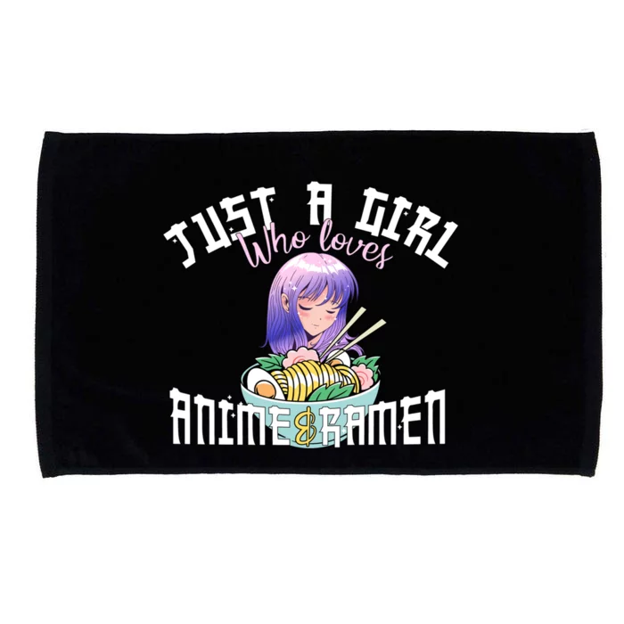 Anime Girl Just A Girl Who Loves Anime And Ra Microfiber Hand Towel