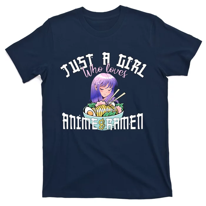 Anime Girl Just A Girl Who Loves Anime And Ra T-Shirt