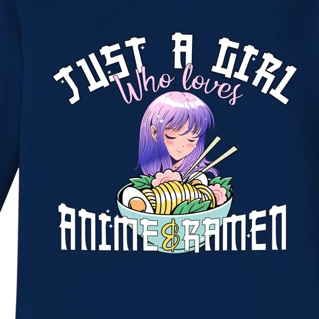 Anime Girl Just A Girl Who Loves Anime And Ra Baby Long Sleeve Bodysuit