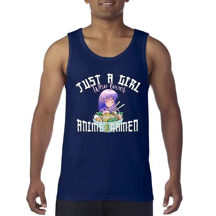 Anime Girl Just A Girl Who Loves Anime And Ra Tank Top