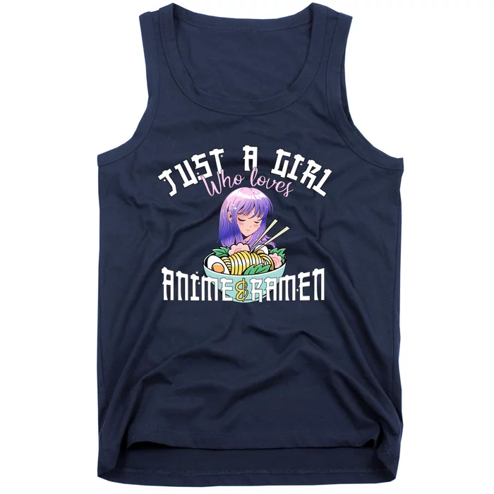 Anime Girl Just A Girl Who Loves Anime And Ra Tank Top