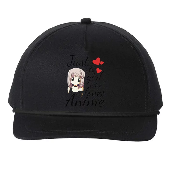 Anime Girl Just A Girl Who Loves Anime Snapback Five-Panel Rope Hat