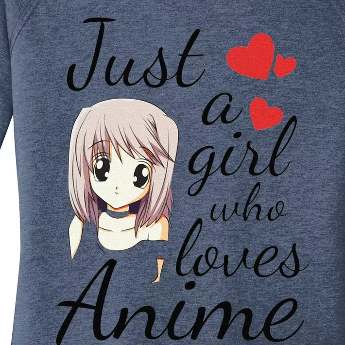 Anime Girl Just A Girl Who Loves Anime Women's Perfect Tri Tunic Long Sleeve Shirt