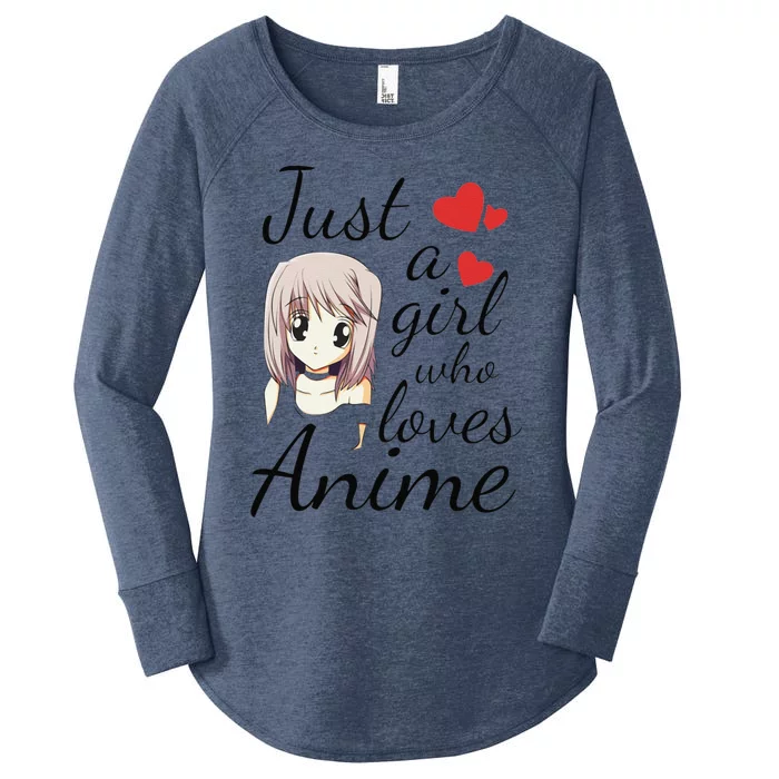 Anime Girl Just A Girl Who Loves Anime Women's Perfect Tri Tunic Long Sleeve Shirt