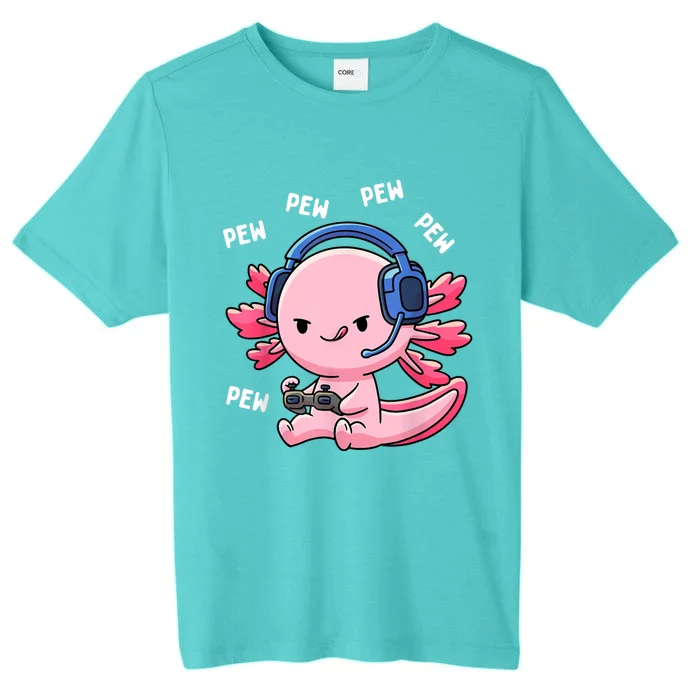 Axolotl Gaming Kids Boys Girls Anime Video Game Pew Gamer ChromaSoft Performance T-Shirt