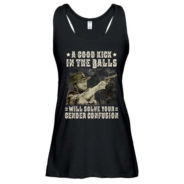 A Good Kick In Balls Will Solve Your Gender Confusion Ladies Essential Flowy Tank