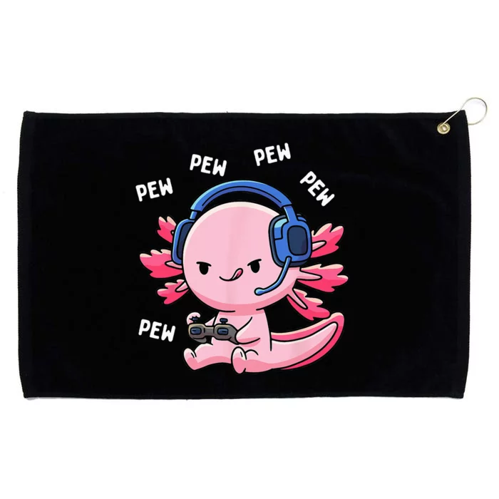 Axolotl Gaming Kids Anime Video Game Pew Gamer Grommeted Golf Towel