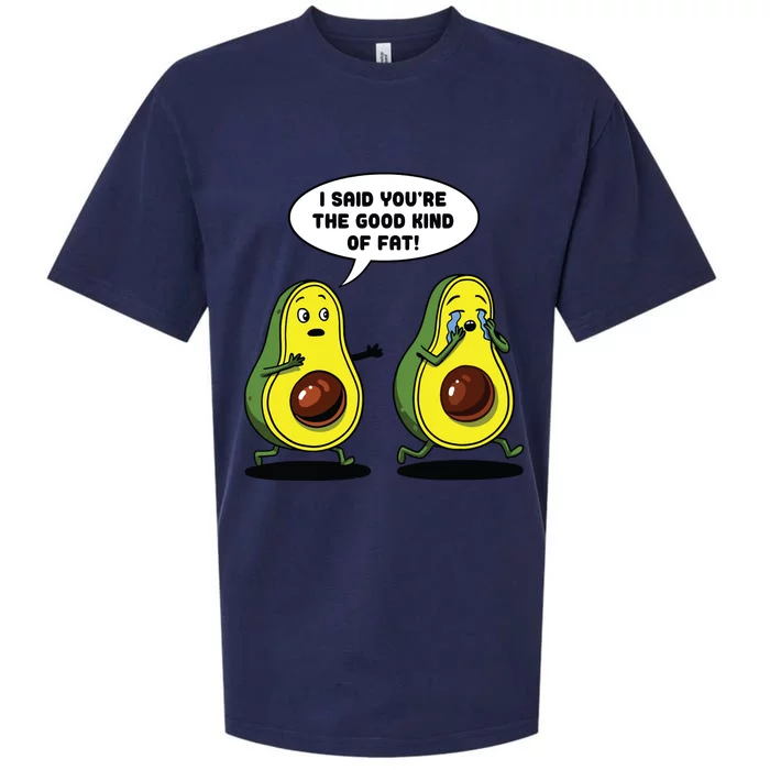 Avocado Good Kind Of Fat Vegan Joke Funny Vegetarian Sueded Cloud Jersey T-Shirt