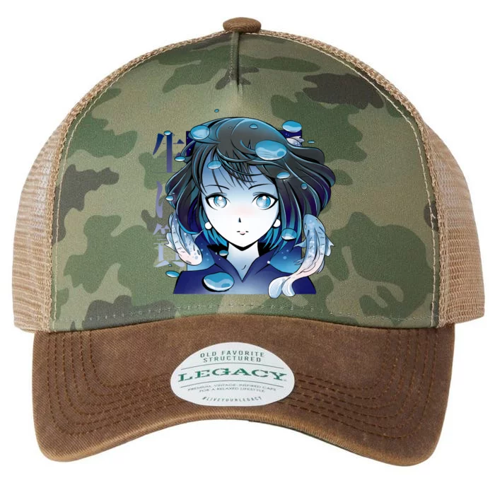 Anime Girl Koi Fishes Japanese Legacy Tie Dye Trucker Hat