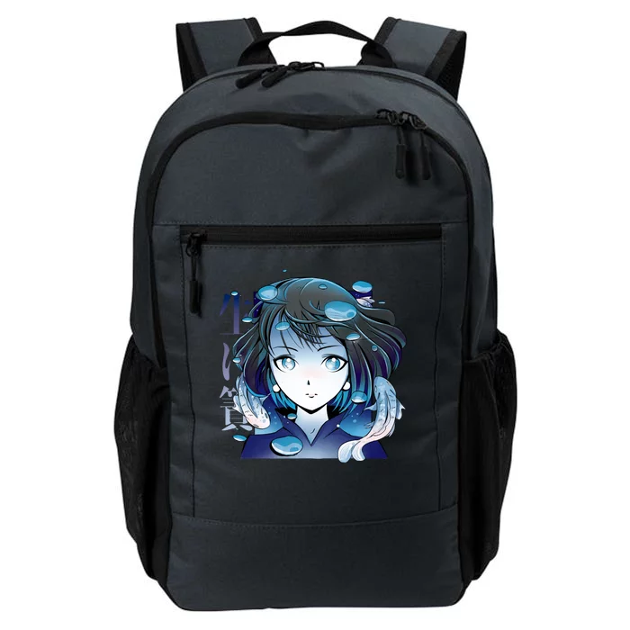 Anime Girl Koi Fishes Japanese Daily Commute Backpack