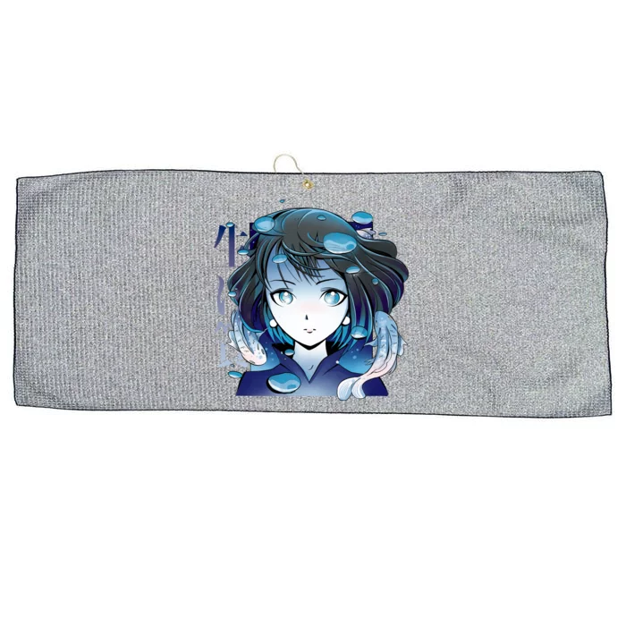 Anime Girl Koi Fishes Japanese Large Microfiber Waffle Golf Towel