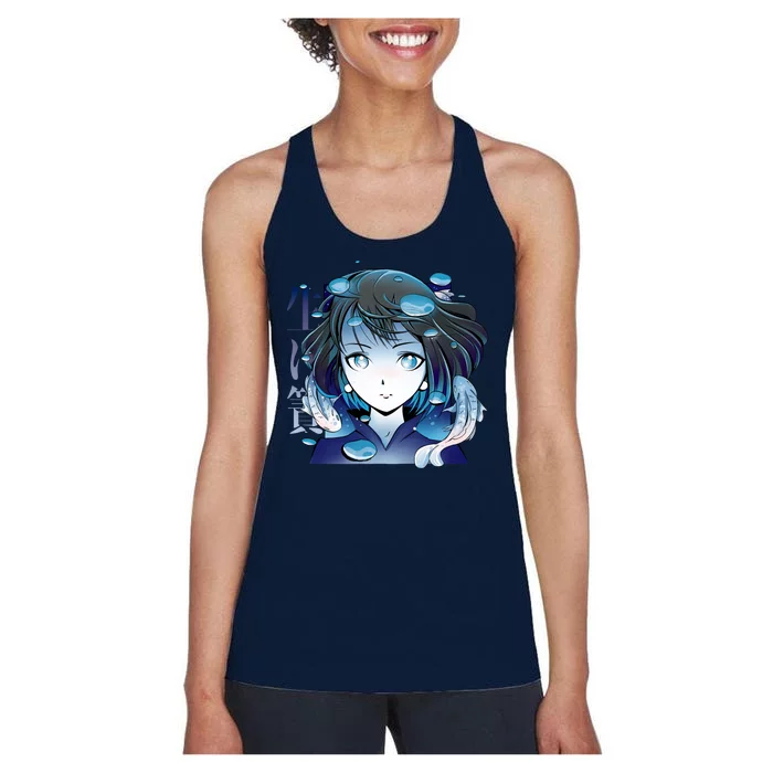 Anime Girl Koi Fishes Japanese Women's Racerback Tank