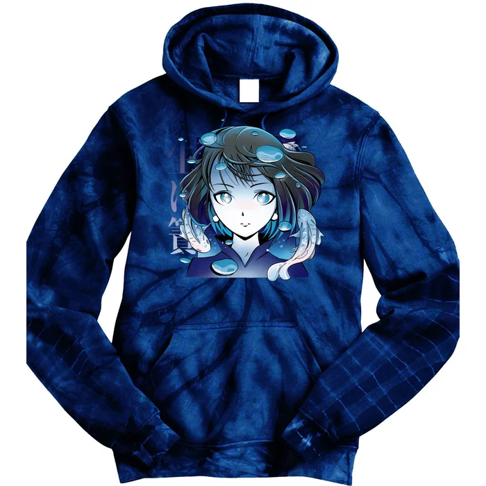 Anime Girl Koi Fishes Japanese Tie Dye Hoodie