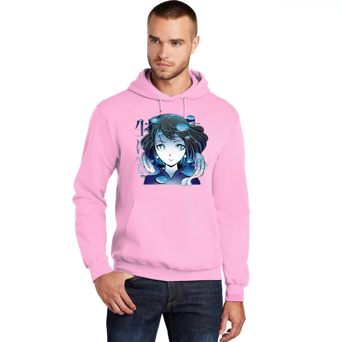 Anime Girl Koi Fishes Japanese Hoodie