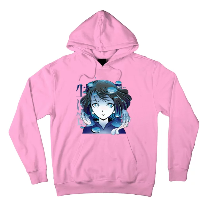 Anime Girl Koi Fishes Japanese Hoodie