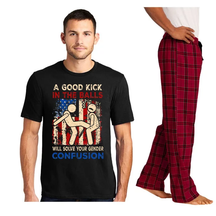 A Good Kick In The Balls Will Solve Your Gender Confusion Pajama Set