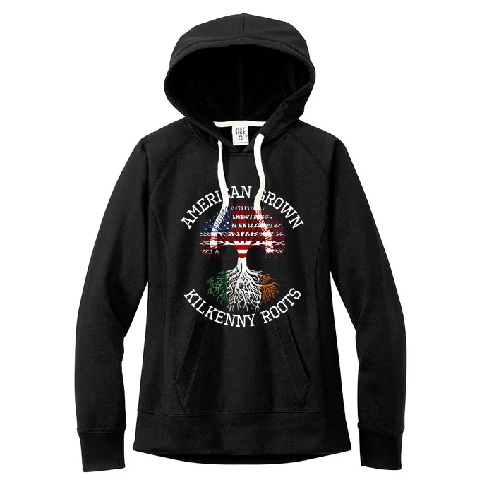 American Grown Kilkenny Irish Roots Ireland Heritage Funny Gift Women's Fleece Hoodie