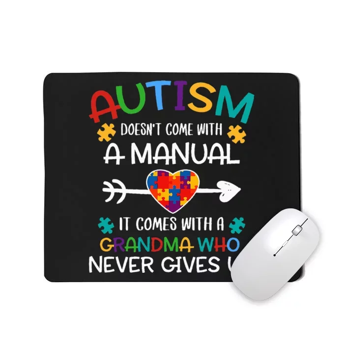 Autism Grandma Love Autistic Autism Awareness Puzzle Mousepad