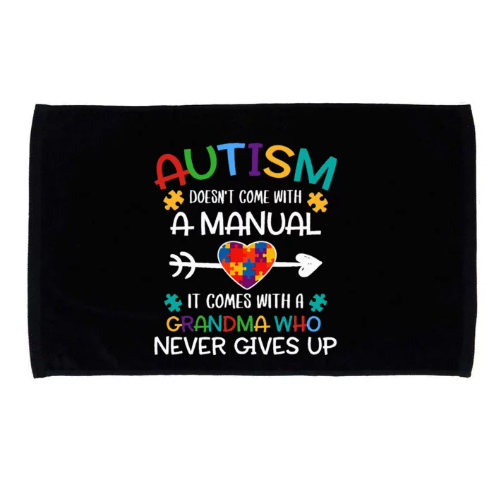 Autism Grandma Love Autistic Autism Awareness Puzzle Microfiber Hand Towel