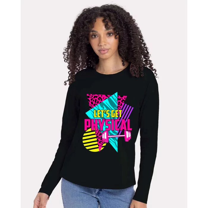 Awesome Gym Let's Get Physical Workout Gym Lovers Gift Womens Cotton Relaxed Long Sleeve T-Shirt