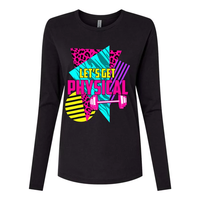 Awesome Gym Let's Get Physical Workout Gym Lovers Gift Womens Cotton Relaxed Long Sleeve T-Shirt