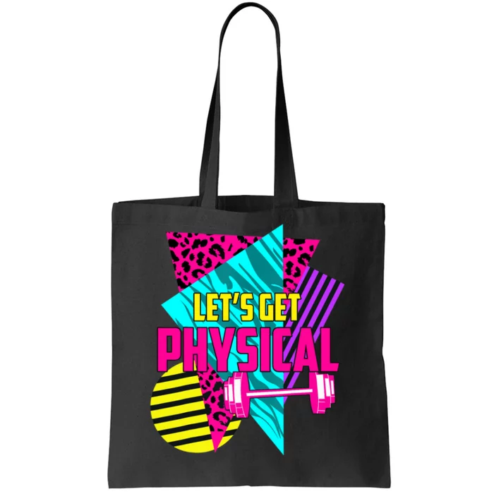 Awesome Gym Let's Get Physical Workout Gym Lovers Gift Tote Bag