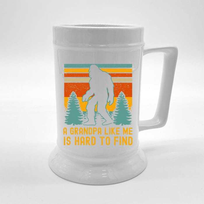 A Grandpa Like Me Is Hard To Find Bigfoot Grandpa Front & Back Beer Stein