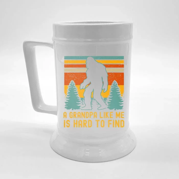 A Grandpa Like Me Is Hard To Find Bigfoot Grandpa Front & Back Beer Stein