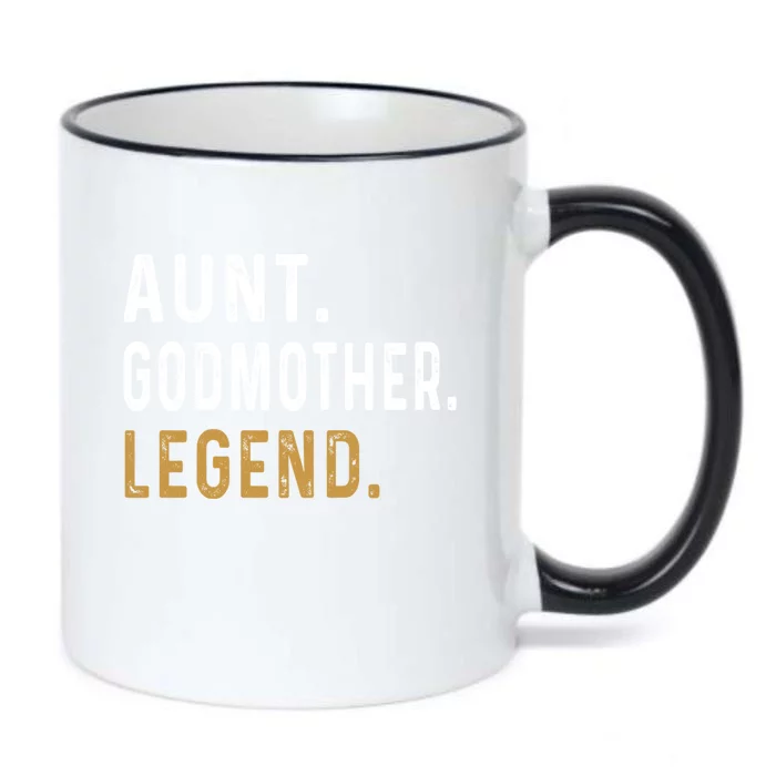 Aunt Godmother Legend Godparent Auntie Funny Aunt Lover Funny Gift Black Color Changing Mug