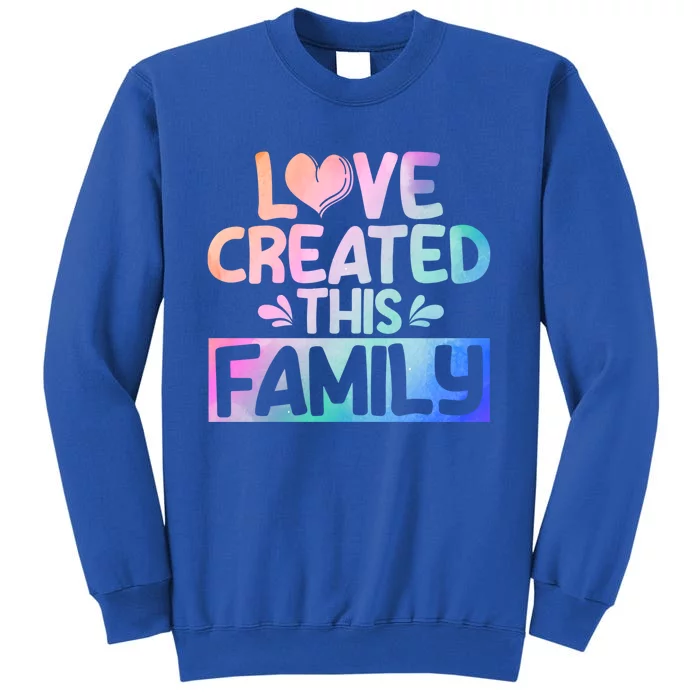 Adopt Gotcha Love Created Family Watercolor Adoption Day Gift Sweatshirt