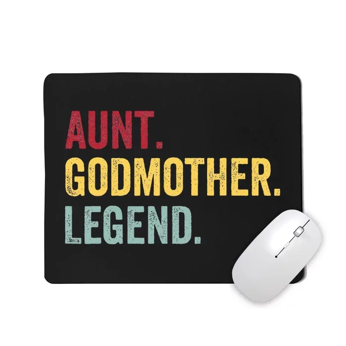 Aunt Godmother Legend Retro Vintage Funny Auntie Mothers Day Mousepad