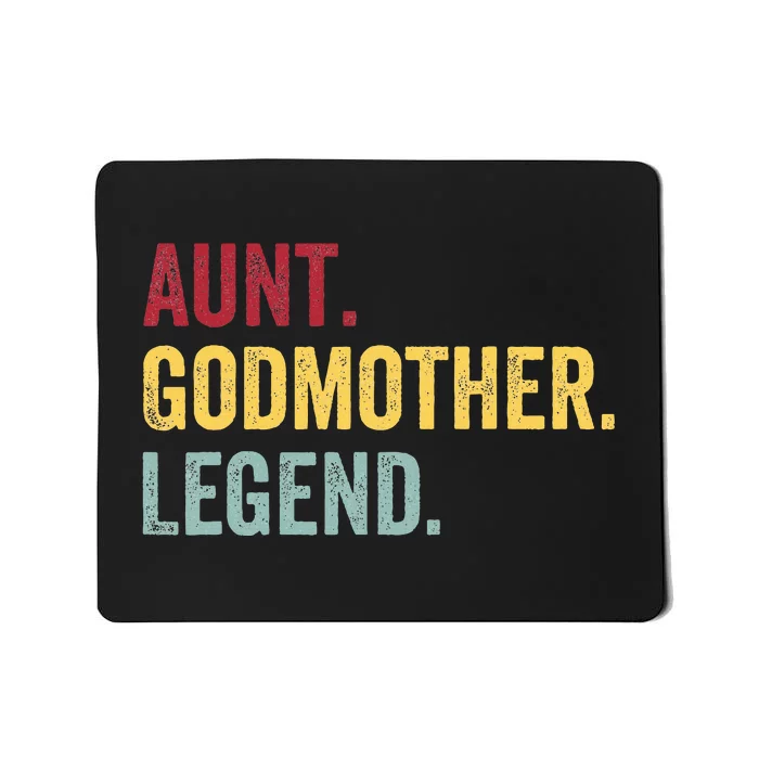 Aunt Godmother Legend Retro Vintage Funny Auntie Mothers Day Mousepad