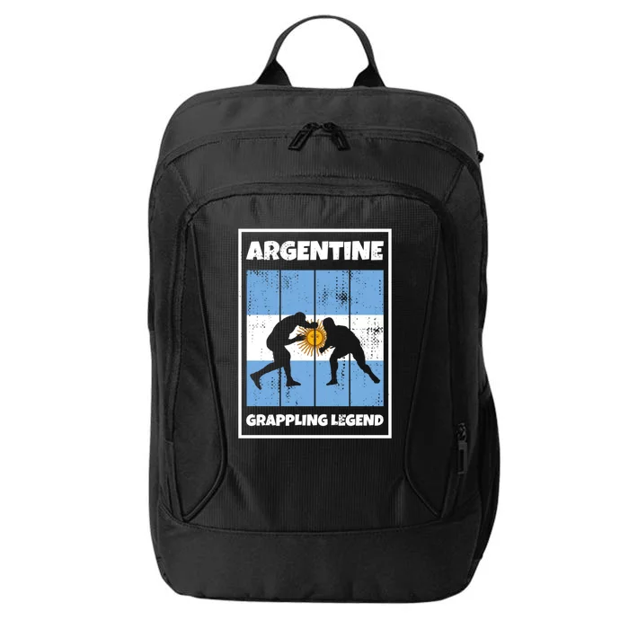 Argentine Grappling Legend With Flag For Argentina Grappling Funny Gift City Backpack