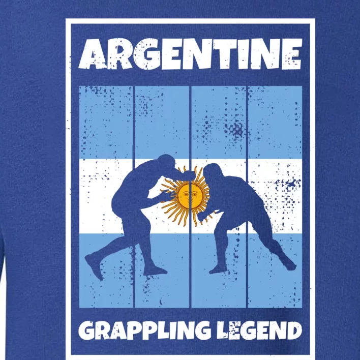 Argentine Grappling Legend With Flag For Argentina Grappling Funny Gift Toddler Sweatshirt