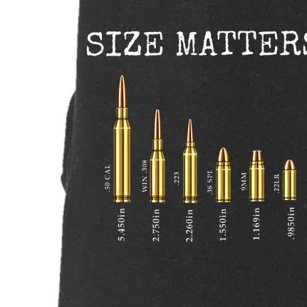 Ammo & Gun Lover  Size Matters Bullets & Caliber Doggie 3-End Fleece Hoodie