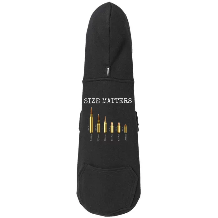 Ammo & Gun Lover  Size Matters Bullets & Caliber Doggie 3-End Fleece Hoodie