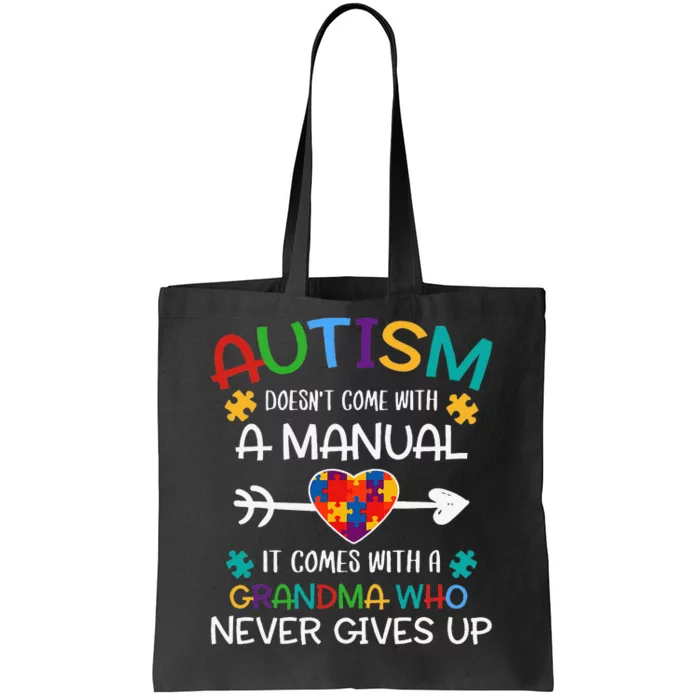 Autism Grandma Love Autistic Autism Awareness Puzzle Tote Bag