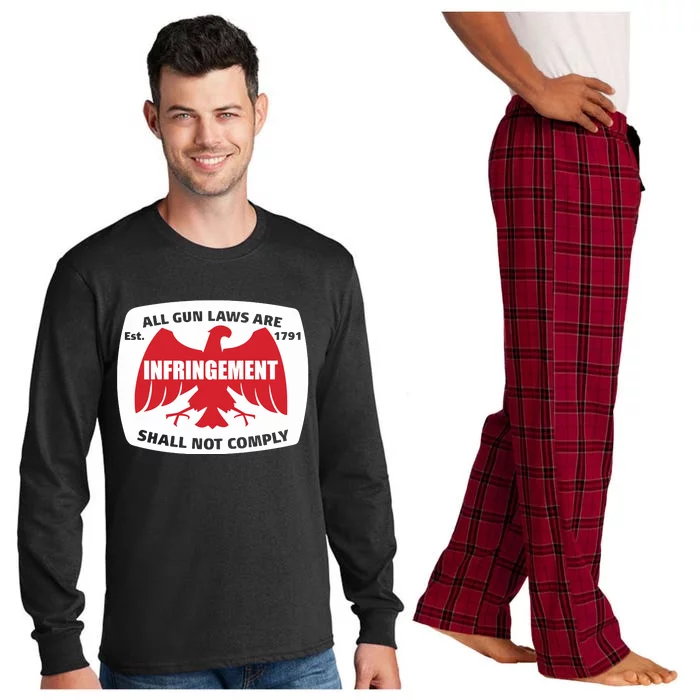 All Gun Laws Are Infringement Shall Not Comply Est 1971 Long Sleeve Pajama Set