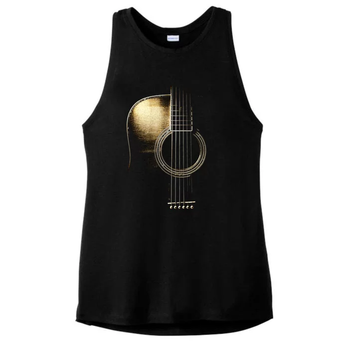 Acoustic Guitar Lite (Please See Description) Ladies Tri-Blend Wicking Tank