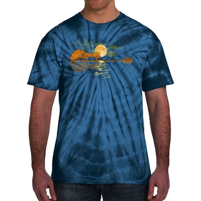 Acoustic Guitar Lake Player Nature, Birthday, Christmas Gift Tie-Dye T-Shirt