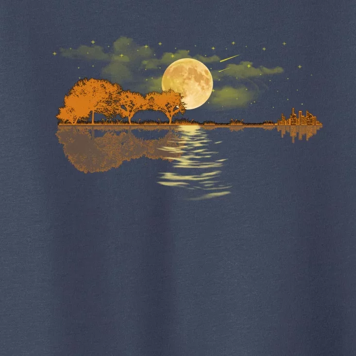 Acoustic Guitar Lake Player Nature, Birthday, Christmas Gift Toddler T-Shirt