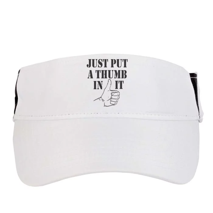 Ammo Gun Lovers Just Put A Thumb In It Adult Drive Performance Visor