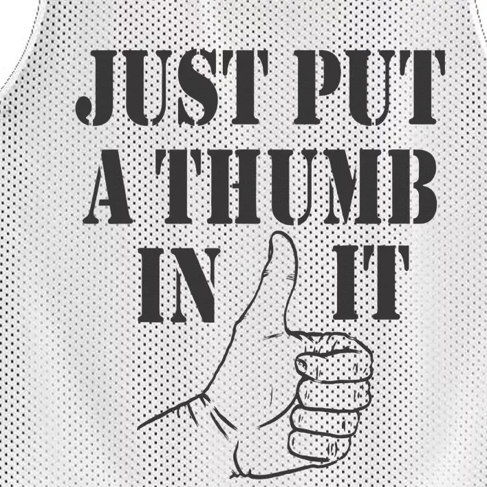 Ammo Gun Lovers Just Put A Thumb In It Mesh Reversible Basketball Jersey Tank