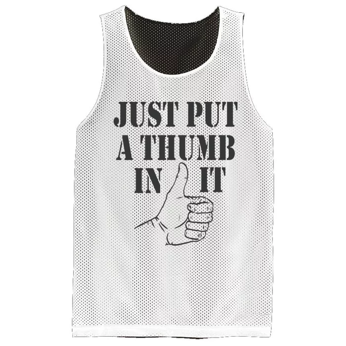 Ammo Gun Lovers Just Put A Thumb In It Mesh Reversible Basketball Jersey Tank