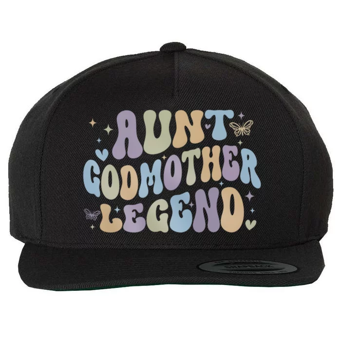 Aunt Godmother Legend Funny Godparent Wool Snapback Cap