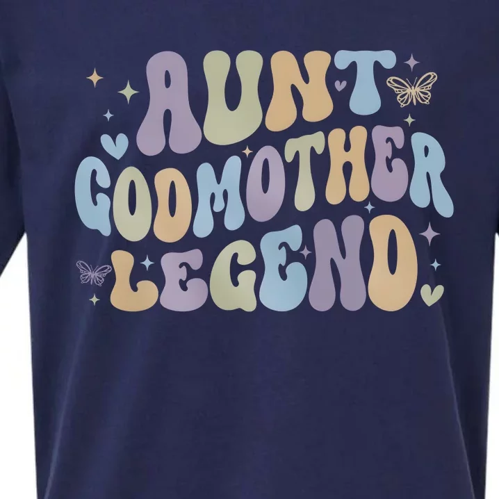 Aunt Godmother Legend Funny Godparent Sueded Cloud Jersey T-Shirt