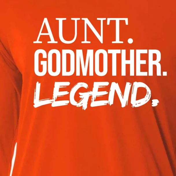 Aunt Godmother Legend Funny Favorite Aunt Great Gift Cooling Performance Long Sleeve Crew