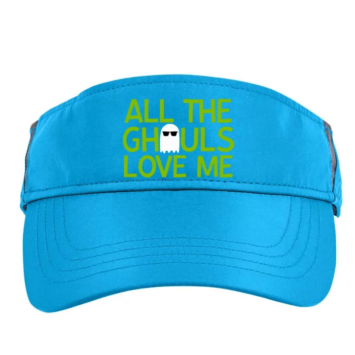 All Ghouls Love Me Funny Halloween Ghost Adult Drive Performance Visor