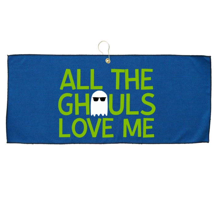 All Ghouls Love Me Funny Halloween Ghost Large Microfiber Waffle Golf Towel