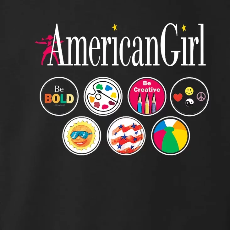 American Girl Logo & Grin Pins Toddler Hoodie